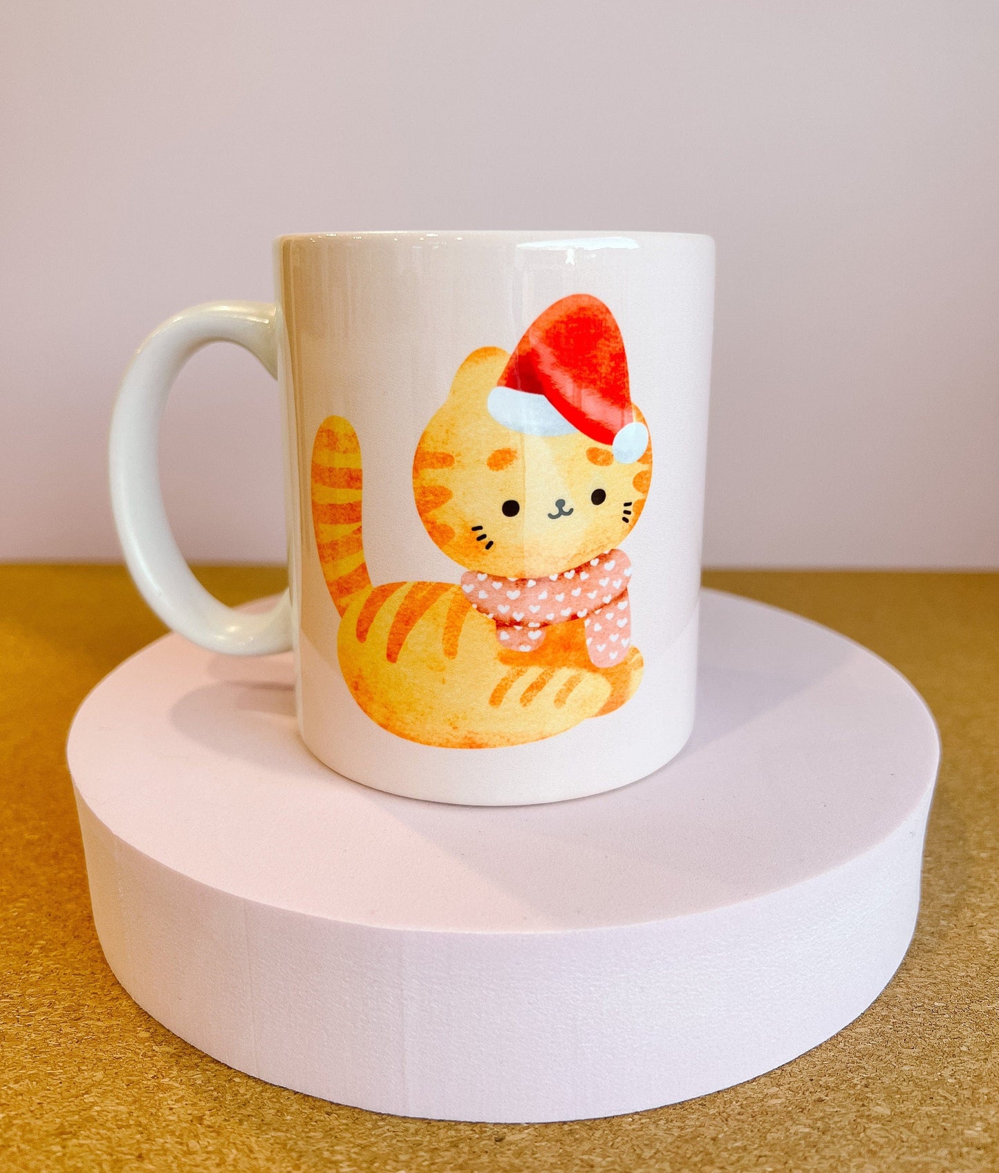 Kawaii Christmas Cat Mug