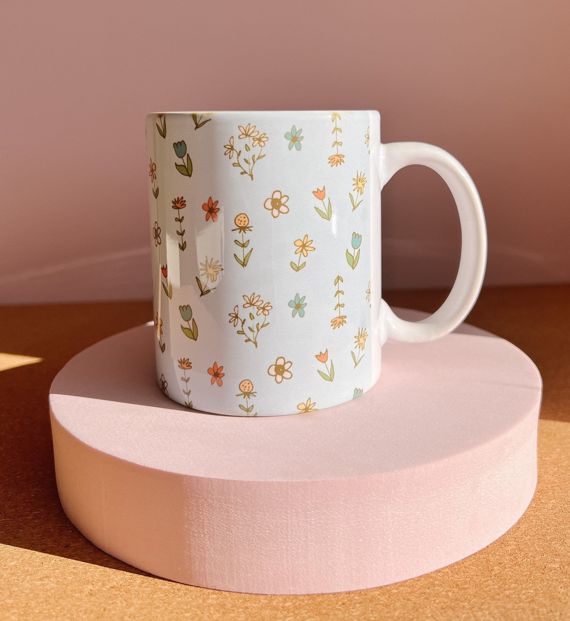 Pretty Spring Garden Mug | handprinted mug | cute ceramics | adorable ceramics | mother's day gift