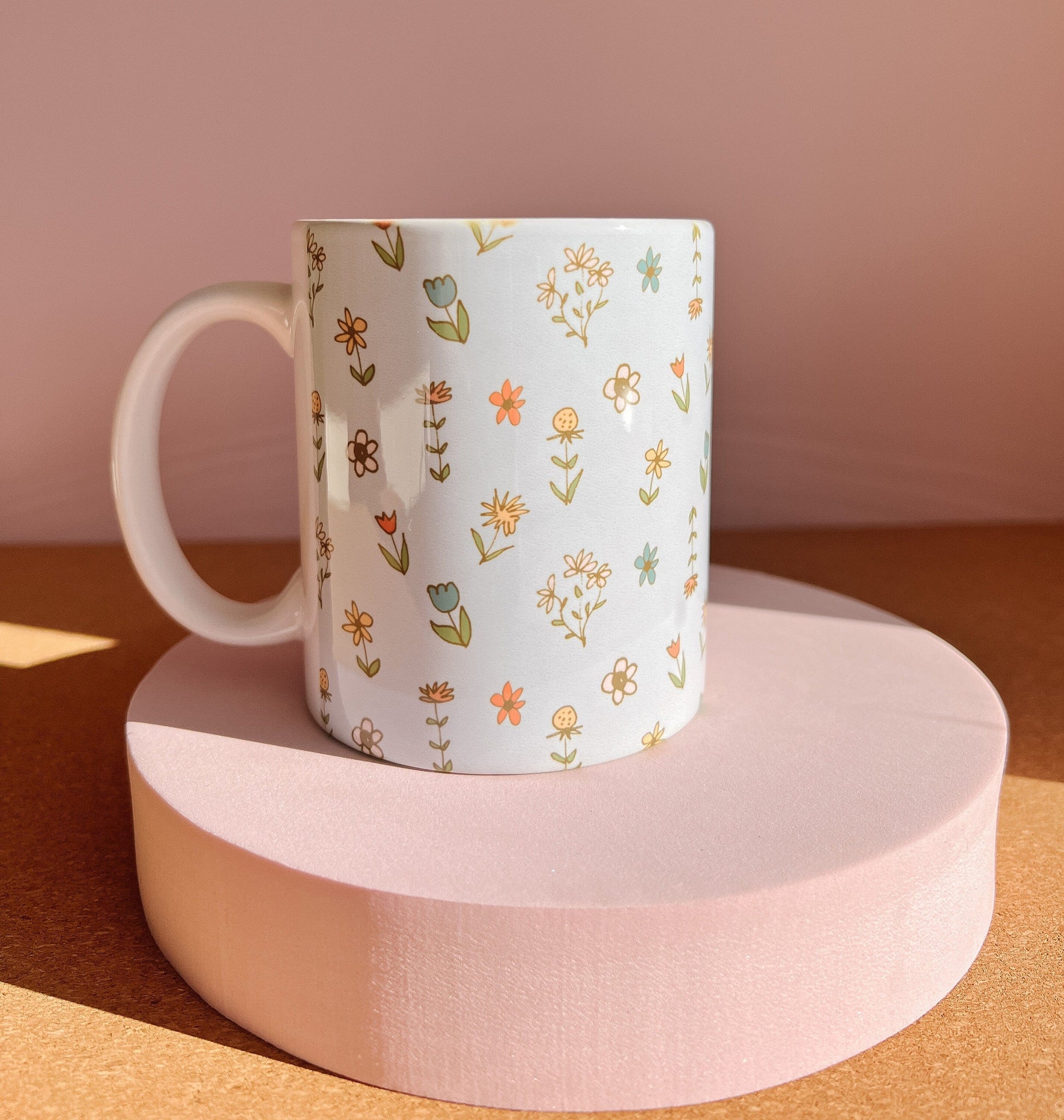 Pretty Spring Garden Mug | handprinted mug | cute ceramics | adorable ceramics | mother's day gift