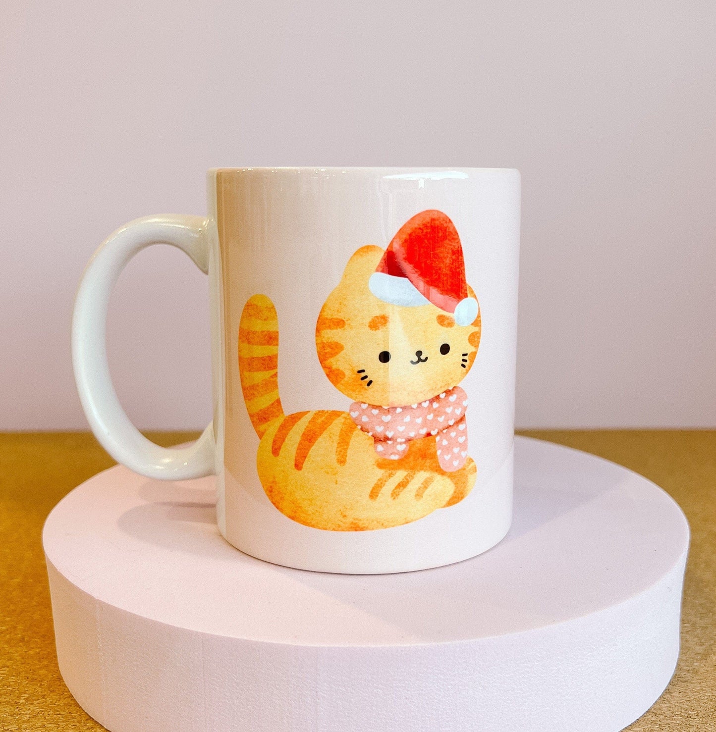 Kawaii Christmas Cat Mug