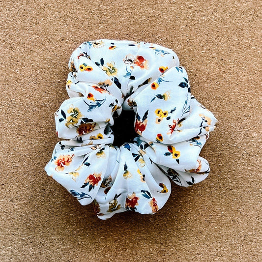 Autumn Garden Scrunchie | XL scrunchie I floral scrunchie I gift's for her | hair scrunchie