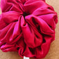 Carmine Red Satin Scrunchie | Christmas scrunchie | XL scrunchie | silky scrunchie | XXL scrunchies