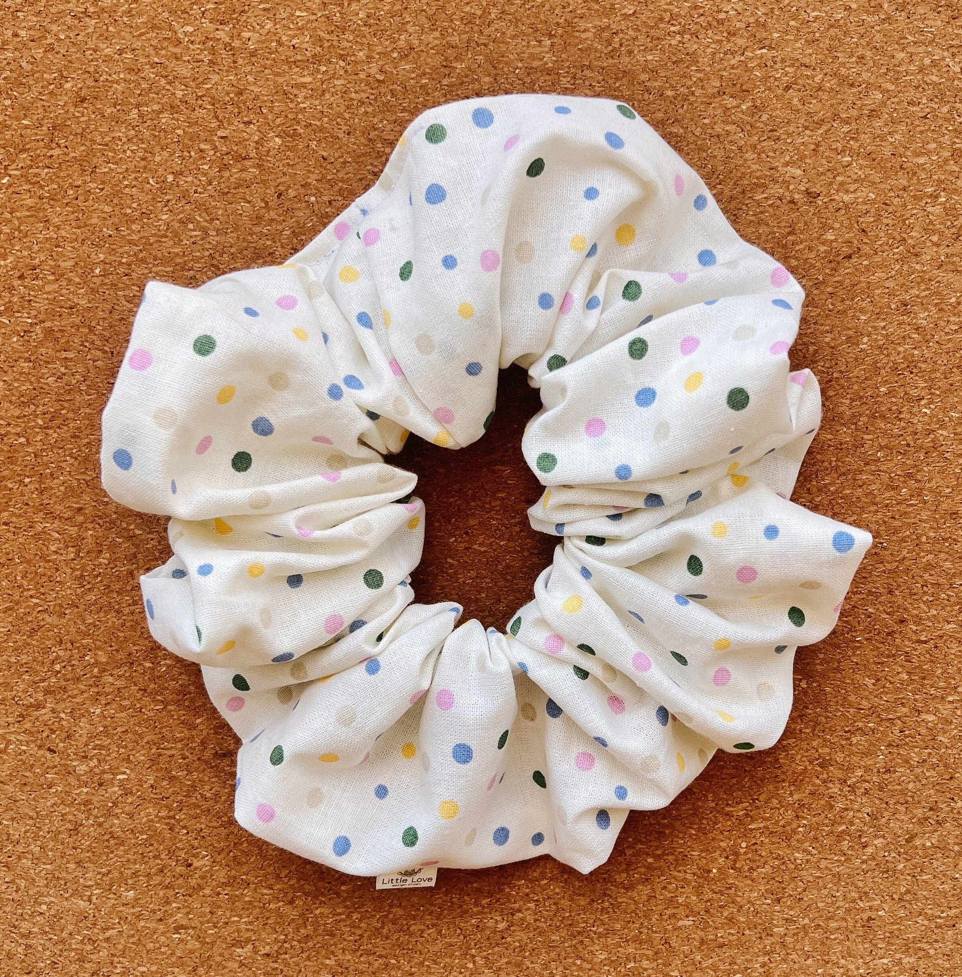 rainbow polka dot scrunchie | polka dot scrunchie | XL scrunchie | Easter gift's | hair accessories