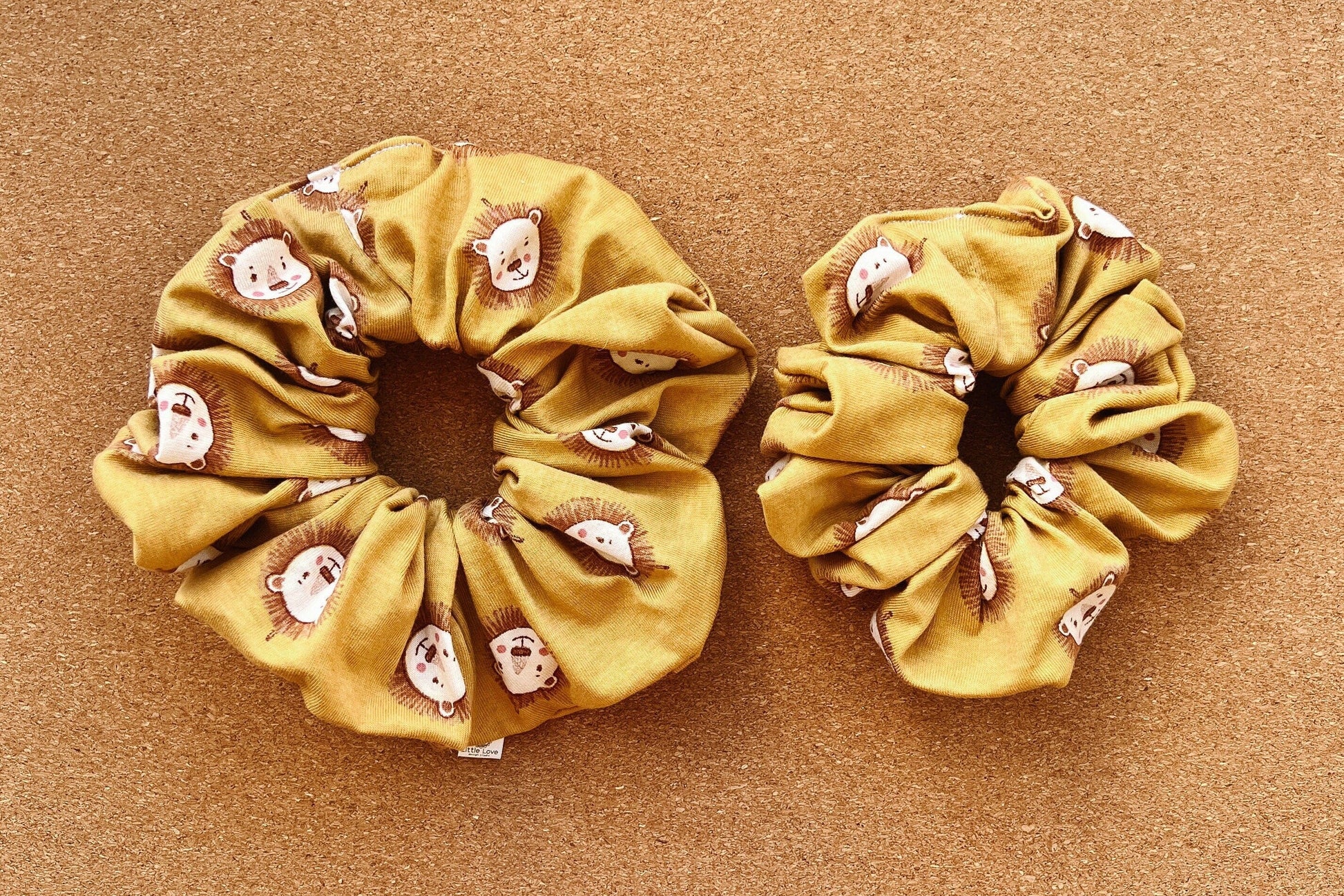 adorable lion scrunchie I organic cotton scrunchie I hair scrunchies I birthday gifts