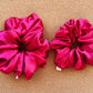 Carmine Red Satin Scrunchie | Christmas scrunchie | XL scrunchie | silky scrunchie | XXL scrunchies