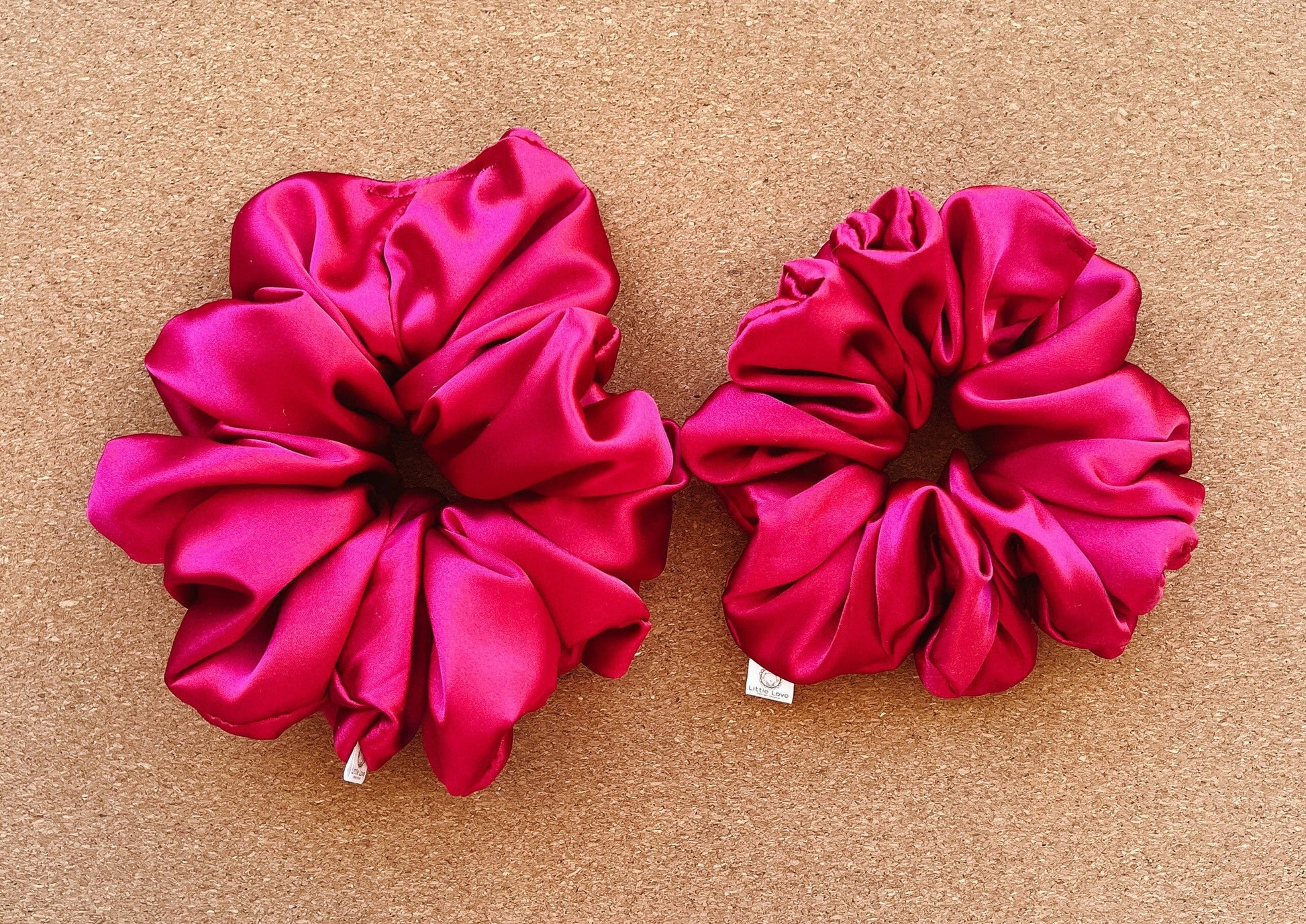 Carmine Red Satin Scrunchie | Christmas scrunchie | XL scrunchie | silky scrunchie | XXL scrunchies