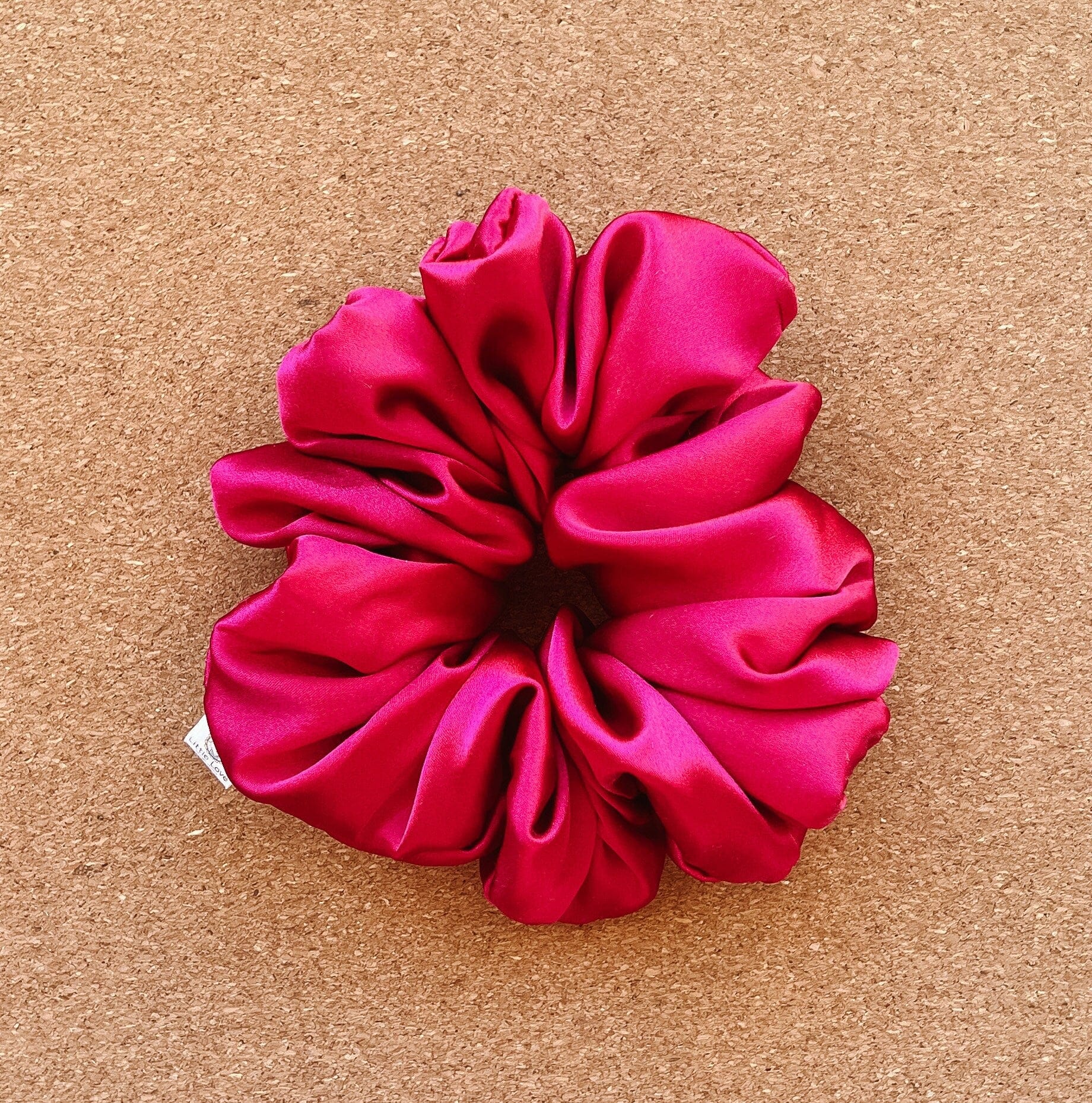 Carmine Red Satin Scrunchie | Christmas scrunchie | XL scrunchie | silky scrunchie | XXL scrunchies