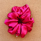 Carmine Red Satin Scrunchie | Christmas scrunchie | XL scrunchie | silky scrunchie | XXL scrunchies