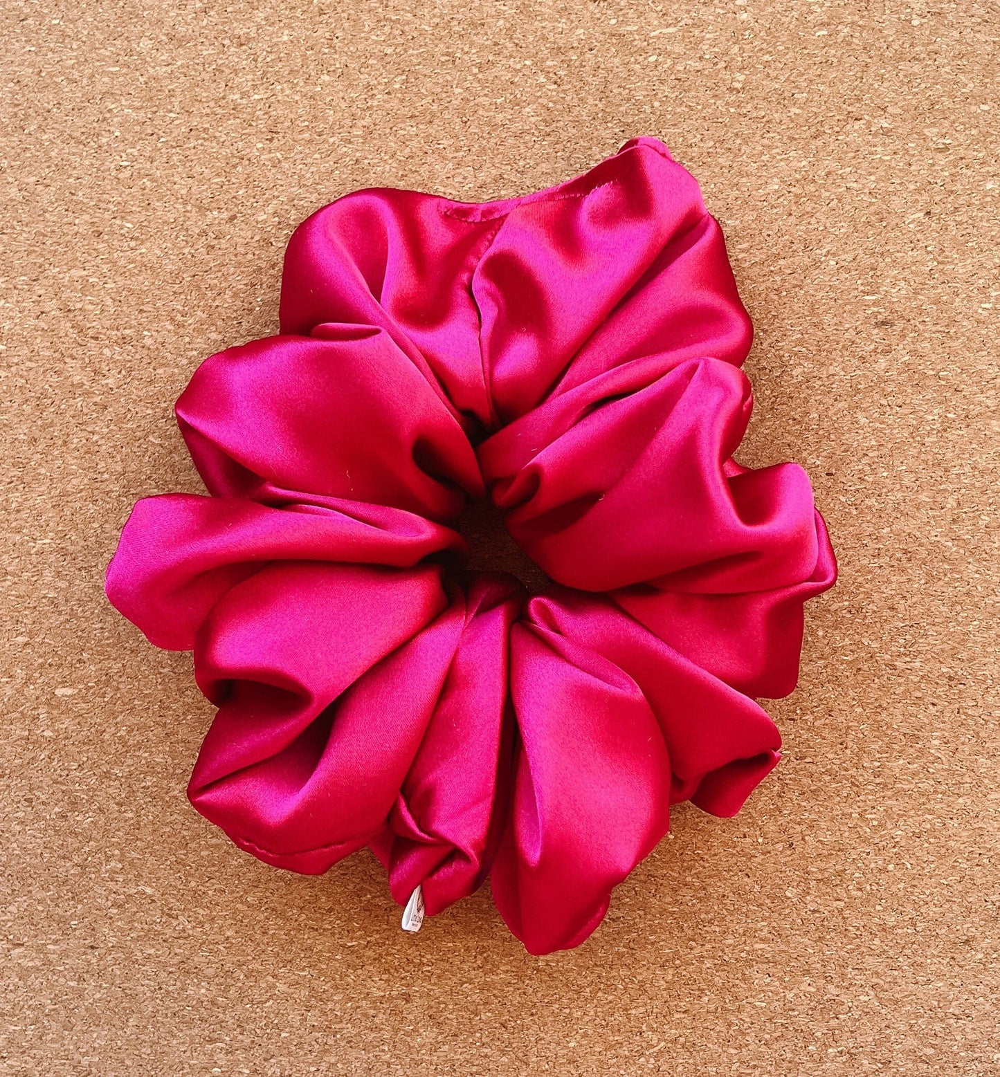 Carmine Red Satin Scrunchie | Christmas scrunchie | XL scrunchie | silky scrunchie | XXL scrunchies