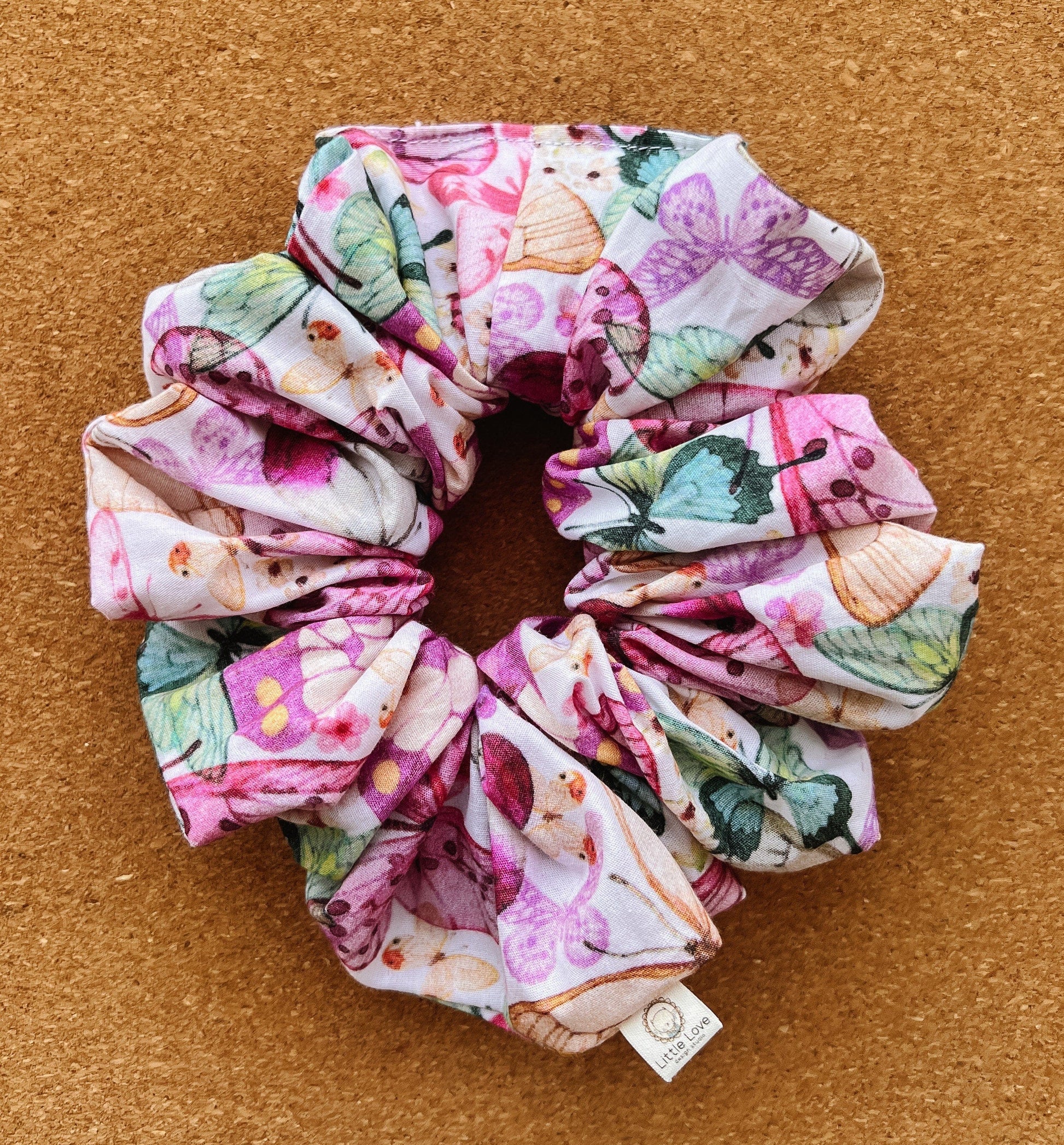 Pastel Butterflies Scrunchie | butterfly scrunchies | XL scrunchies | gift's for her | birthday gift