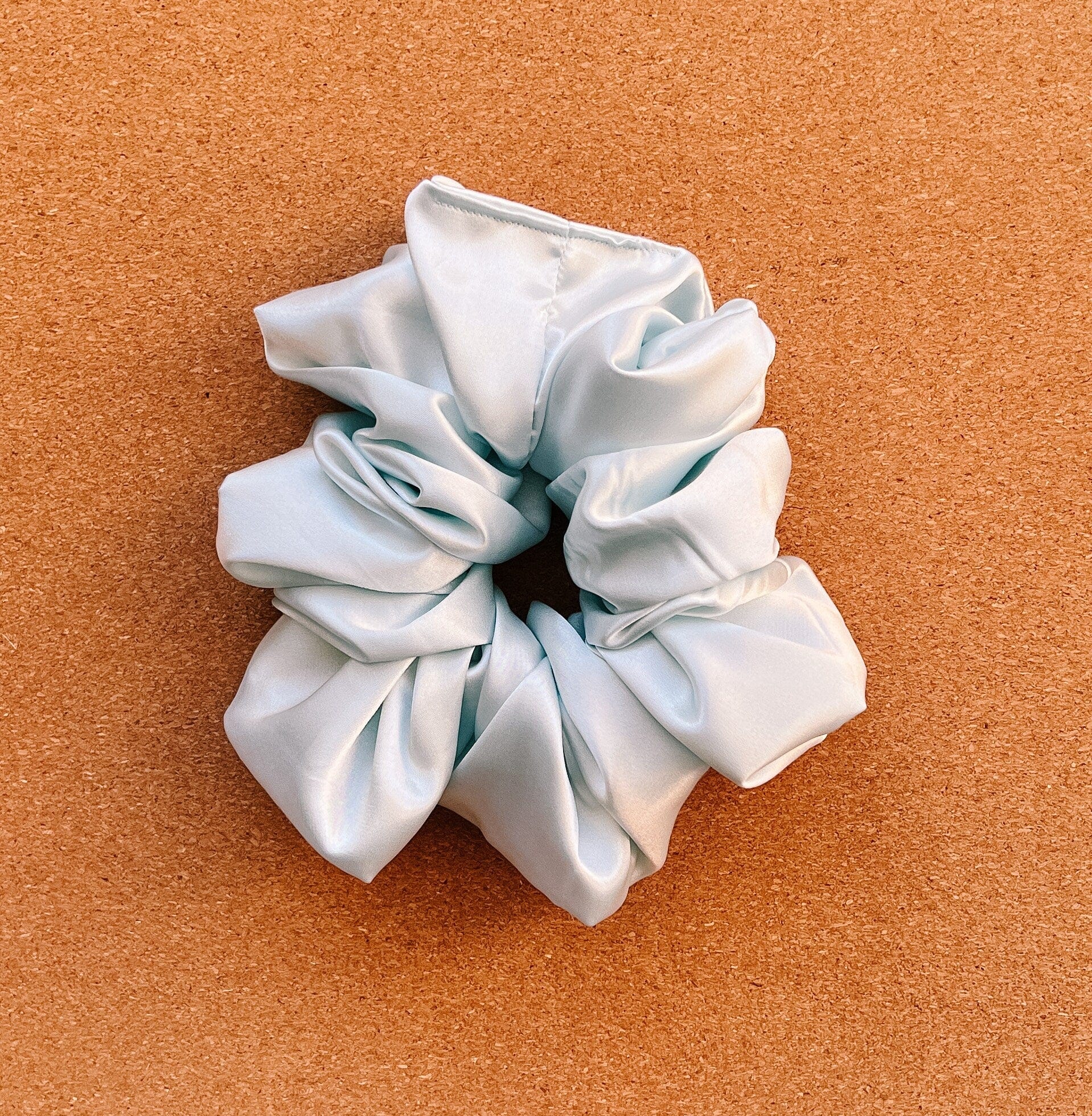 Ice Blue Satin Scrunchie I XL scrunchies I gift for her | bridesmaids gift | birthday gift