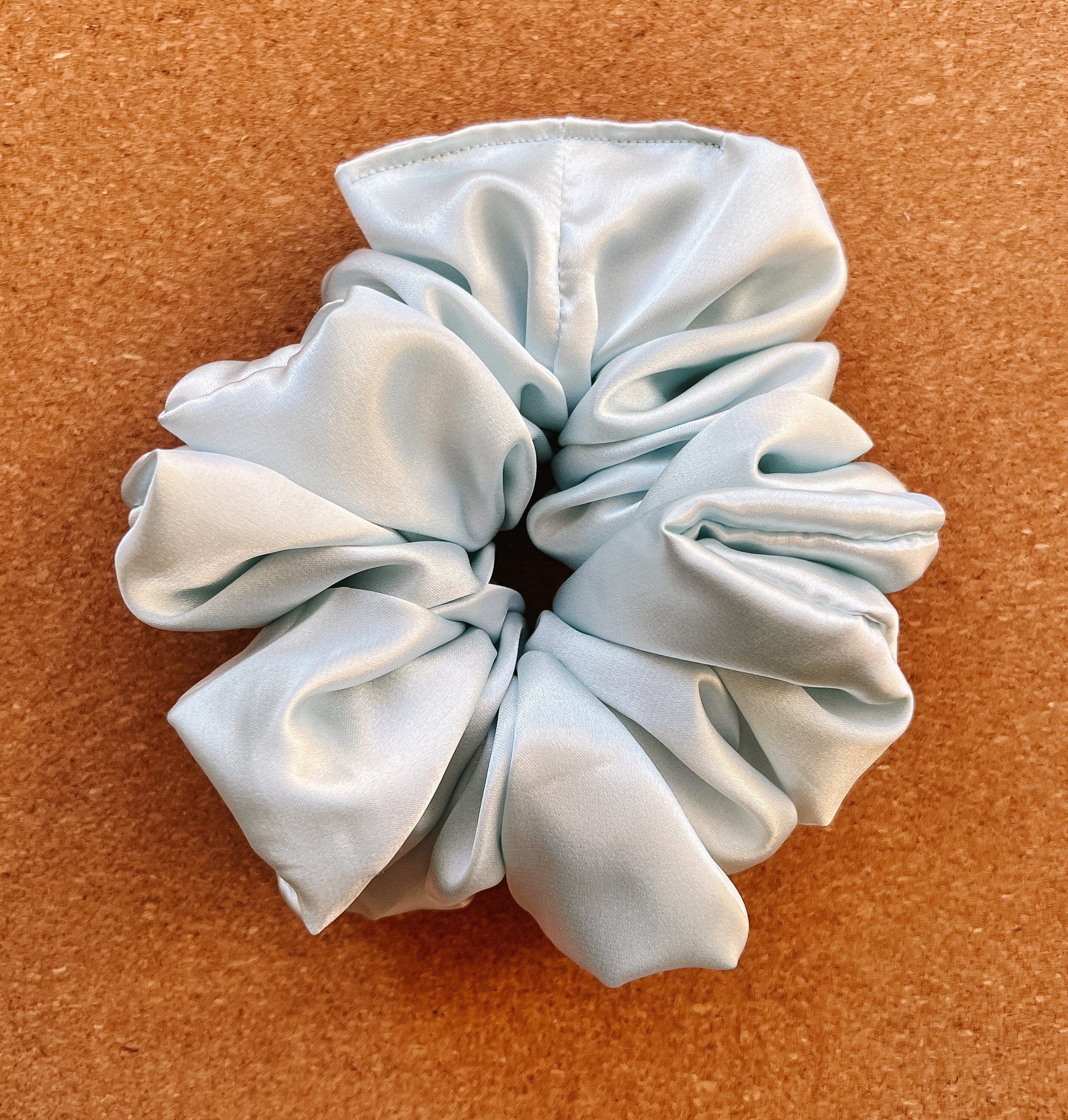 Ice Blue Satin Scrunchie I XL scrunchies I gift for her | bridesmaids gift | birthday gift