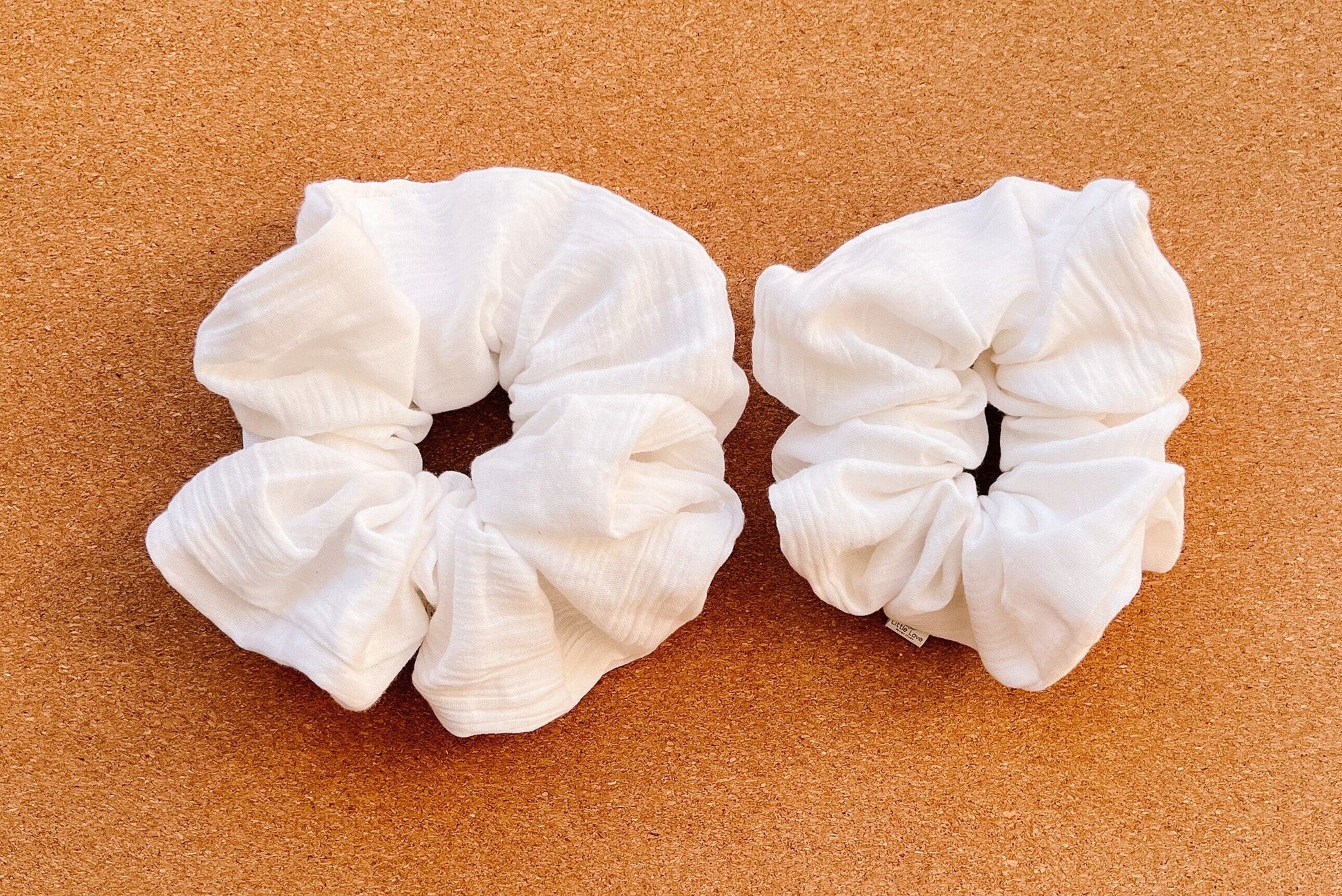 White Crinkle Scrunchie | XL scrunchie | mini me | Christmas gift | gifts for her | Kris Kringle