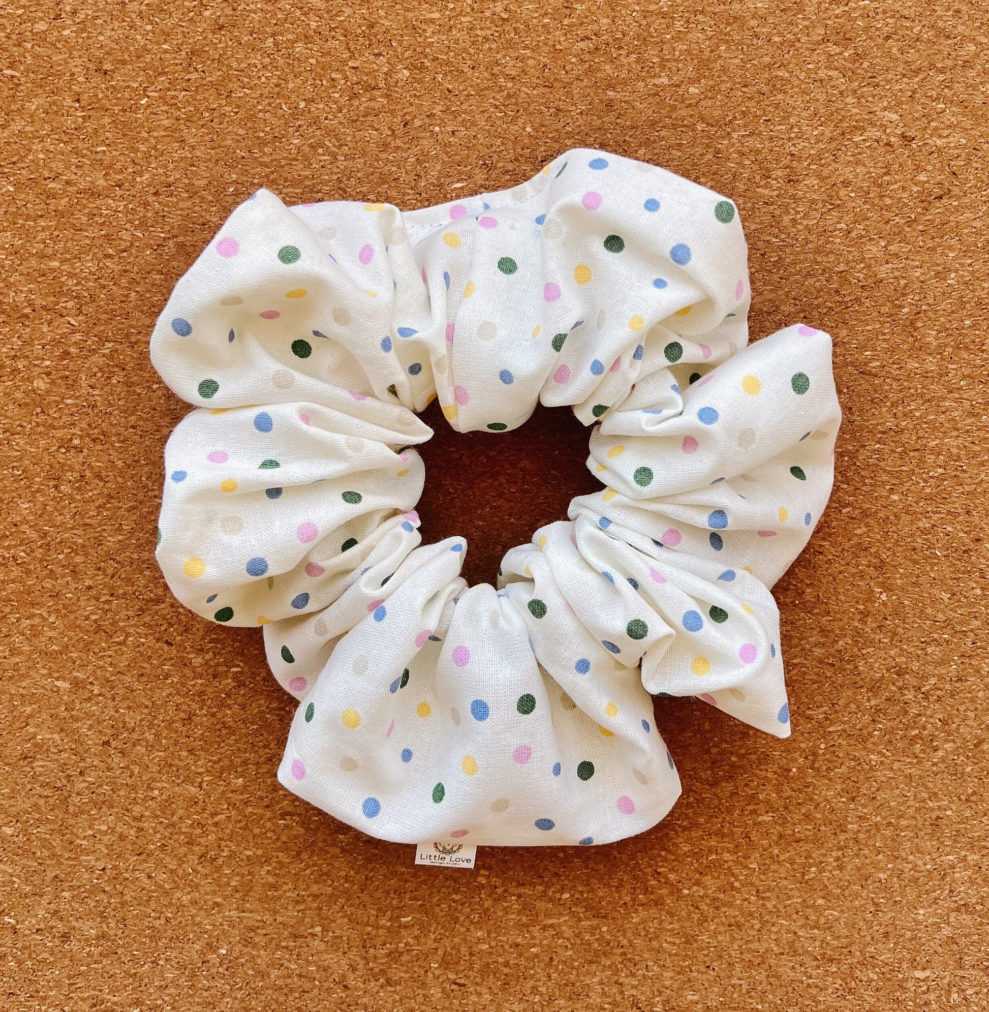 rainbow polka dot scrunchie | polka dot scrunchie | XL scrunchie | Easter gift's | hair accessories