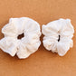 White Crinkle Scrunchie | XL scrunchie | mini me | Christmas gift | gifts for her | Kris Kringle