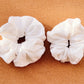 White Crinkle Scrunchie | XL scrunchie | mini me | Christmas gift | gifts for her | Kris Kringle