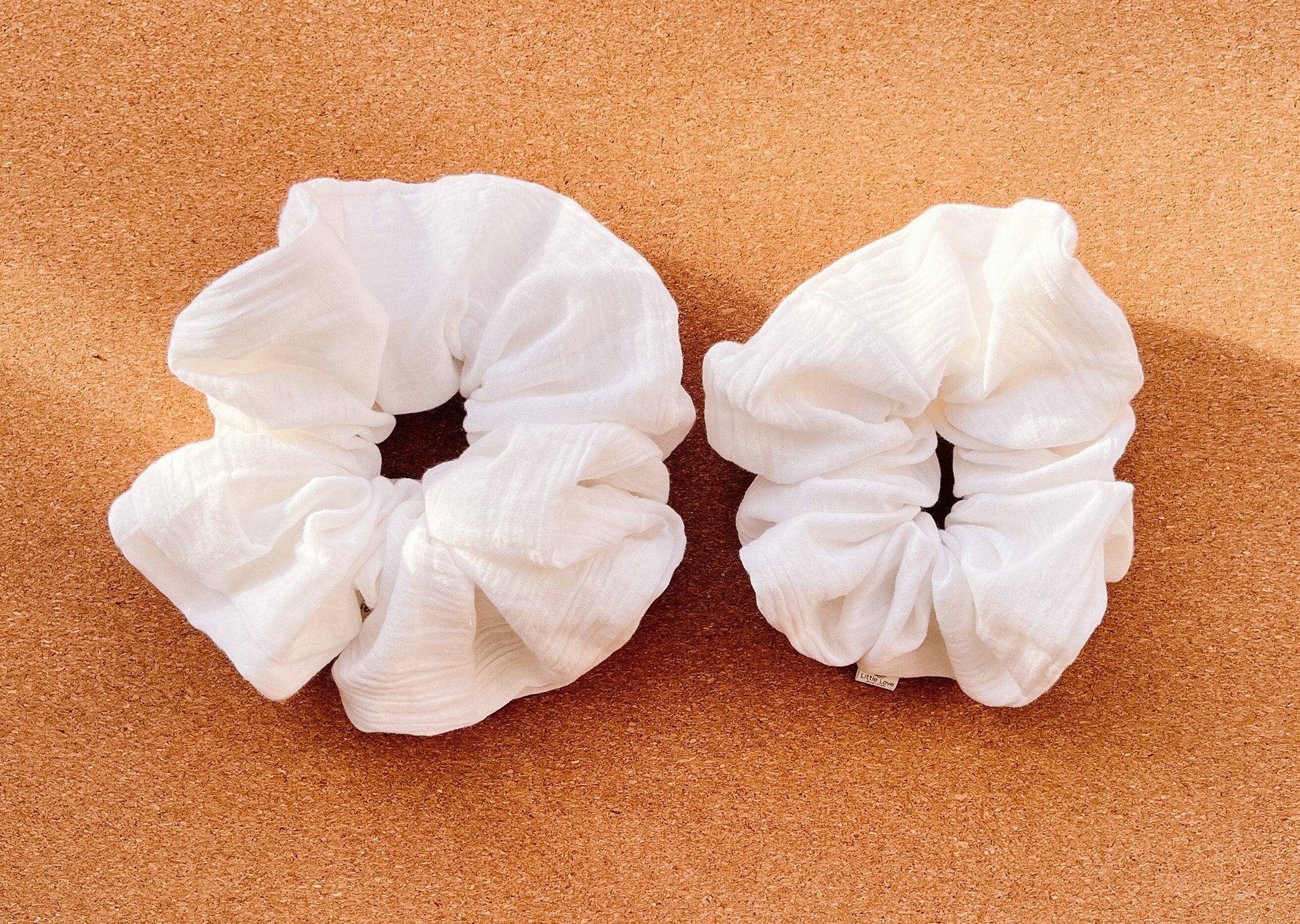 White Crinkle Scrunchie | XL scrunchie | mini me | Christmas gift | gifts for her | Kris Kringle