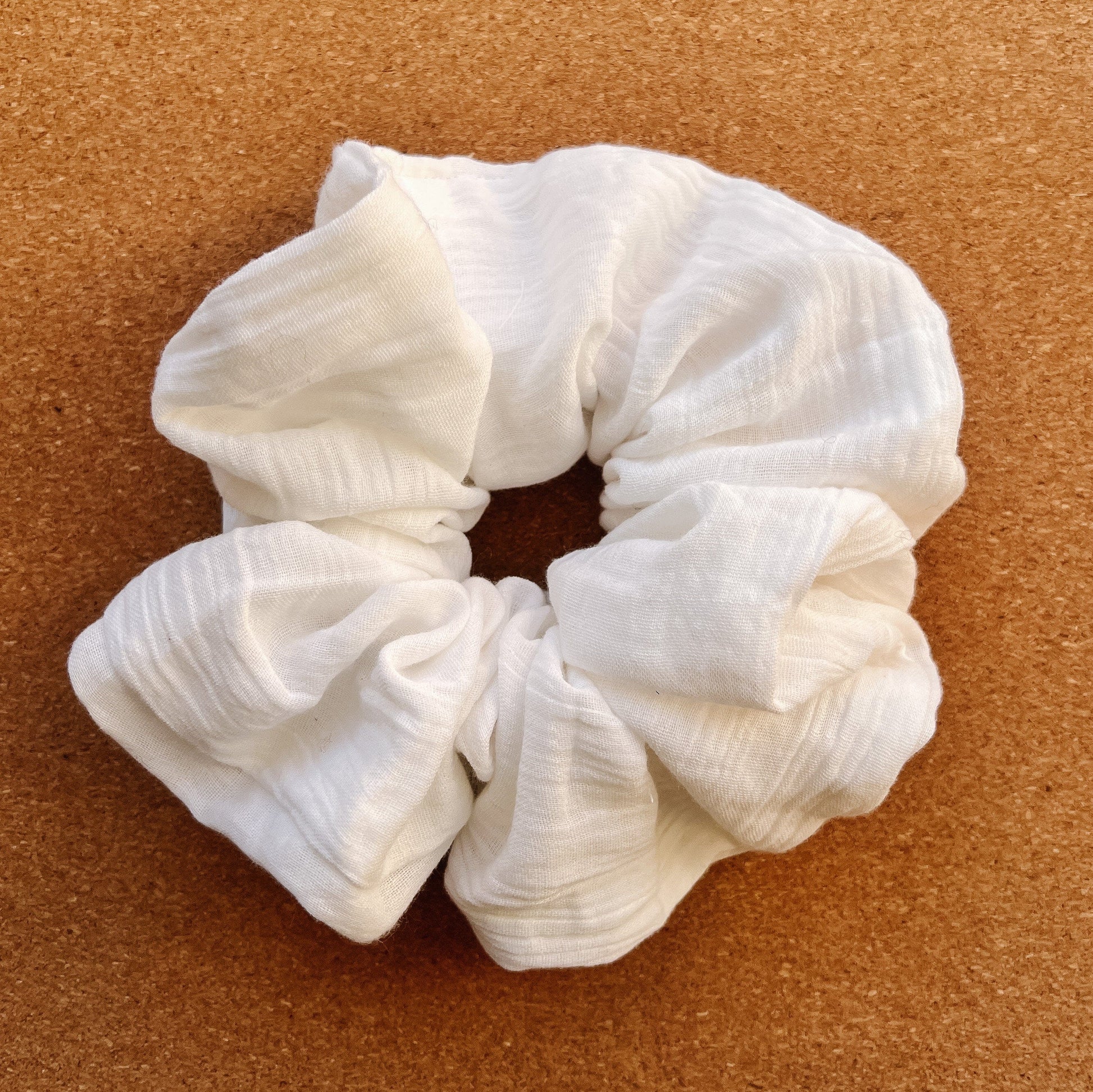 White Crinkle Scrunchie | XL scrunchie | mini me | Christmas gift | gifts for her | Kris Kringle