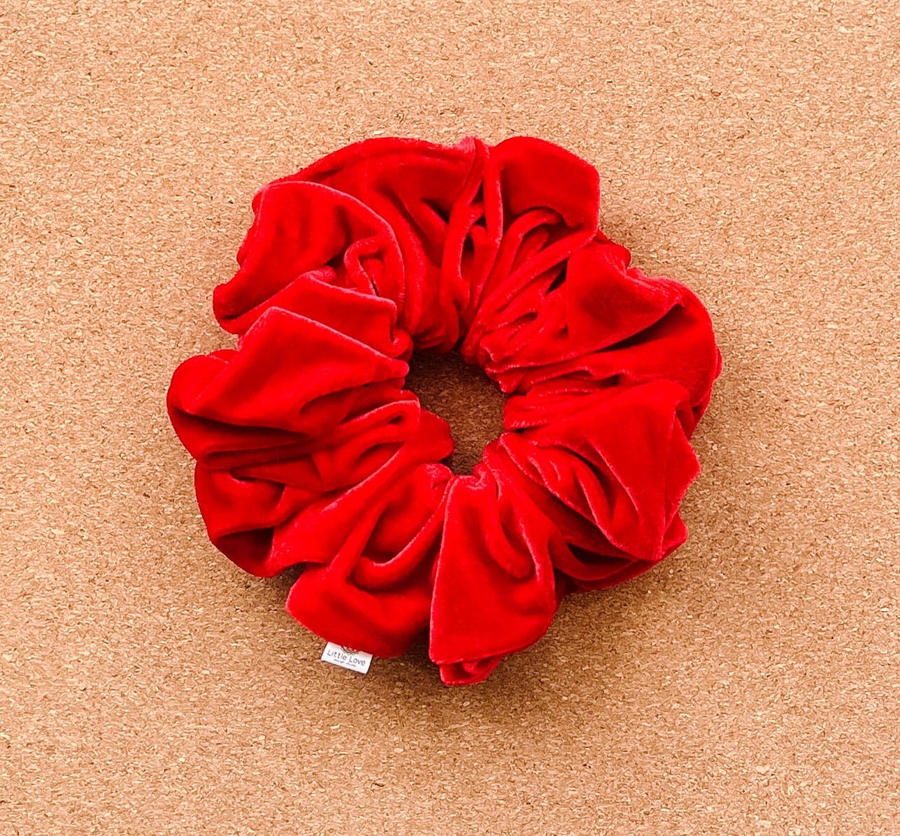 Red Velour Scrunchie