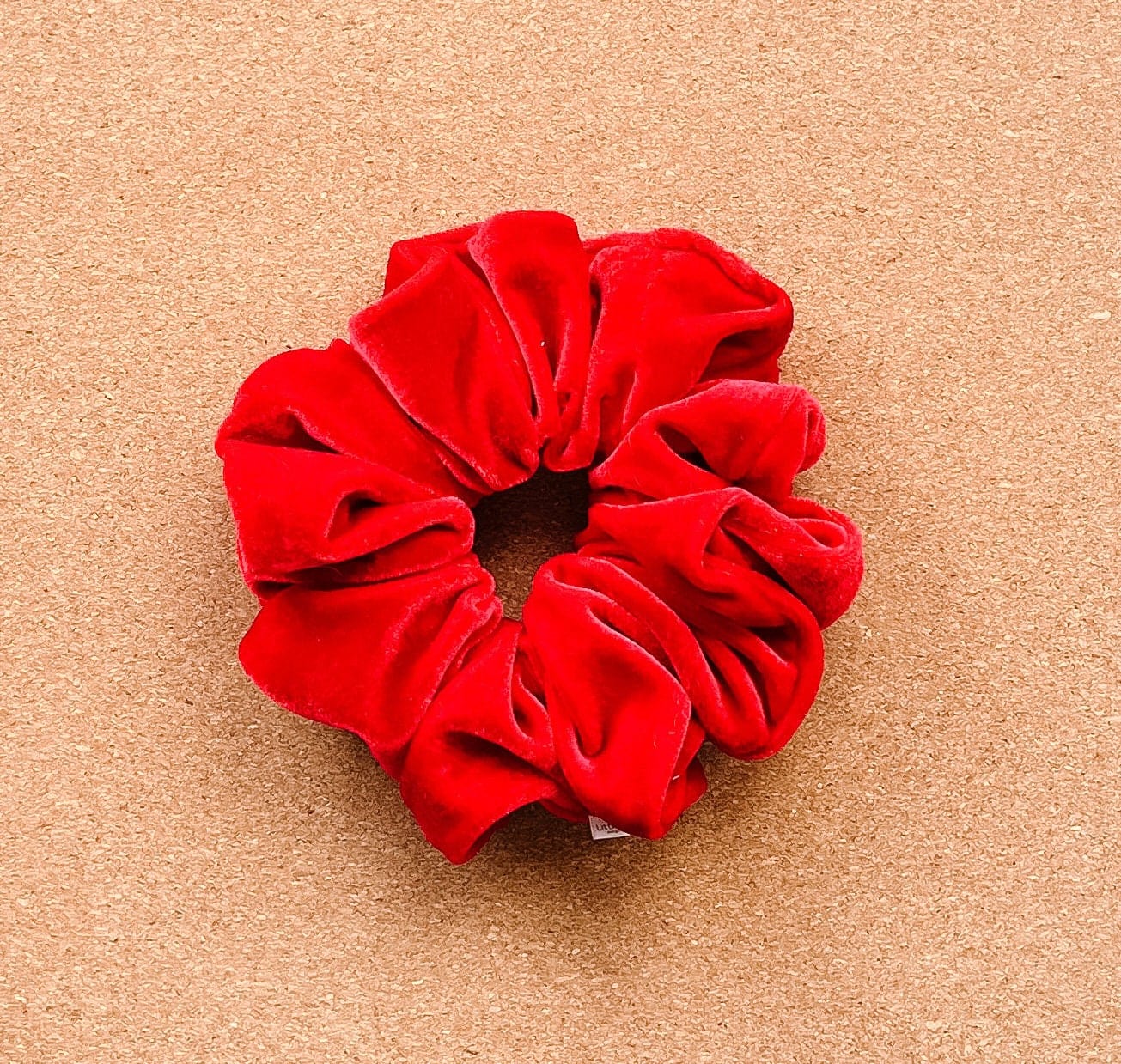 Red Velour Scrunchie