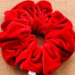 Red Velour Scrunchie