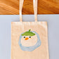 Adorable Kawaii Puddle Duck Cotton Tote Bags | library tote | market tote