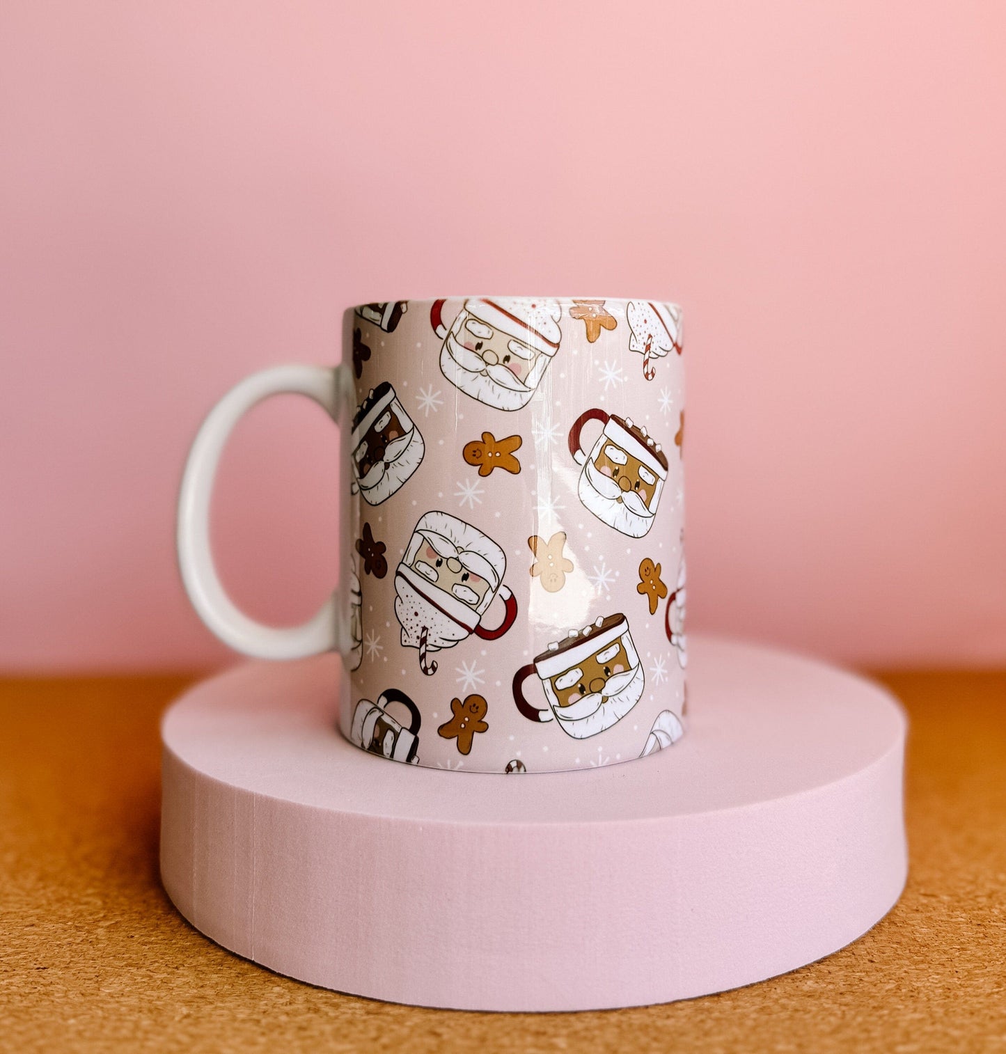 Pastel Santa Christmas Mug