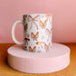 Pink Bow Mug | handprinted mug | pink bows | ceramics | adorable ceramics