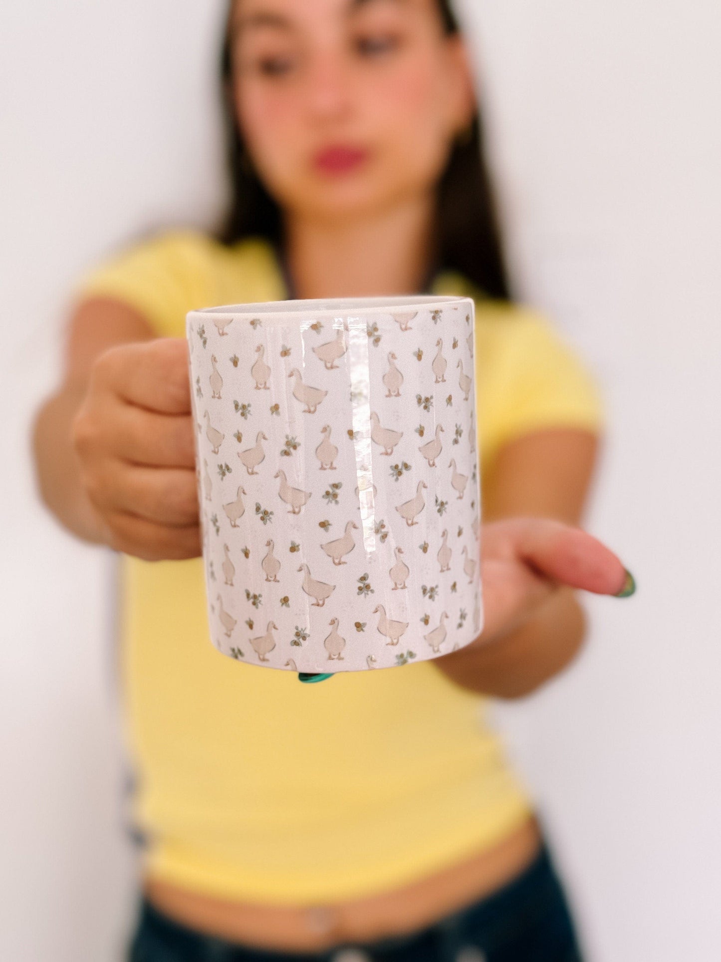 Adorable Ducky Floral Mug