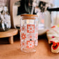 Adorable Daisy glass can | Libbey cup | drinkware | gift ideas