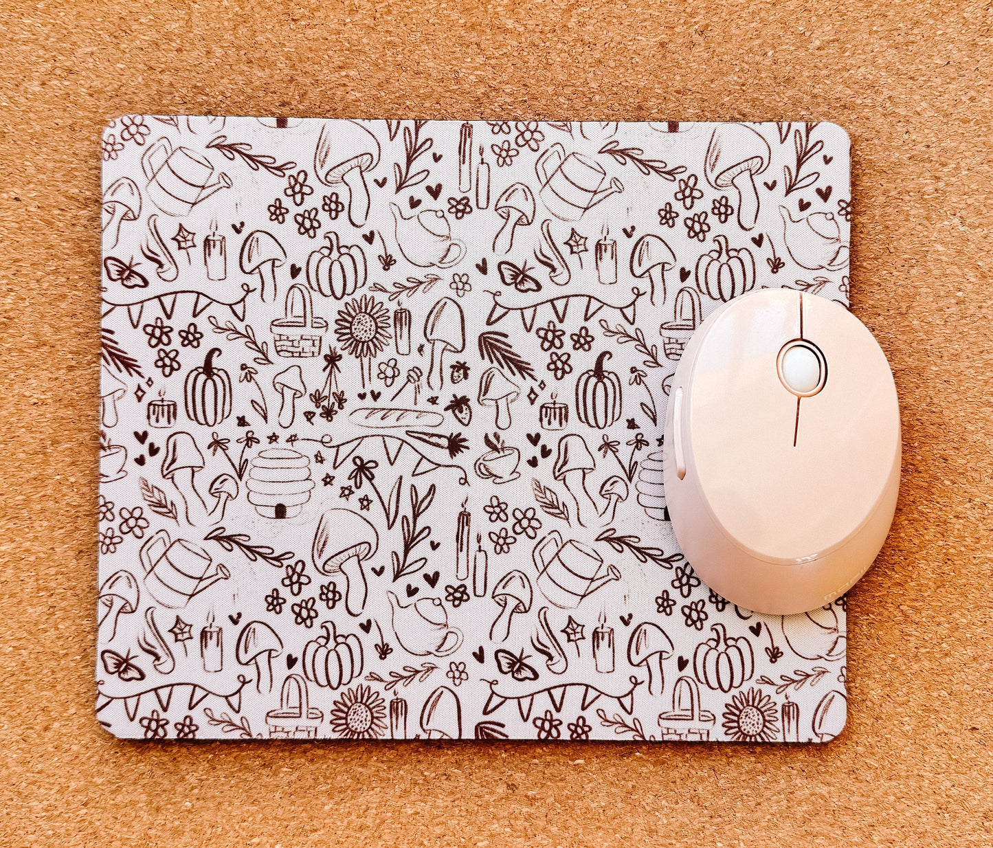 Nature Love Mouse Mat | cute mouse pad | office accessories | desk accessories | cottagecore decor