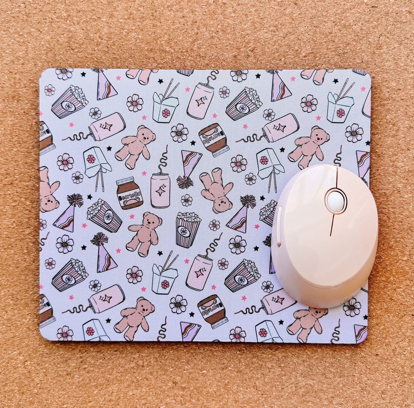 Beary Cute Slumber Party Mouse Mat | adorable desk accessories | mouse pad | gaming desk mat