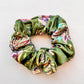 Green floral velvet scrunchie | hair scrunchie | cute scrunchies | gift ideas