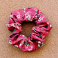 Vintage Christmas Floral Scrunchie