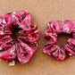 Vintage Christmas Floral Scrunchie