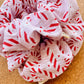 Daisy Candy Canes Scrunchie