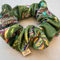 Green floral velvet scrunchie | hair scrunchie | cute scrunchies | gift ideas