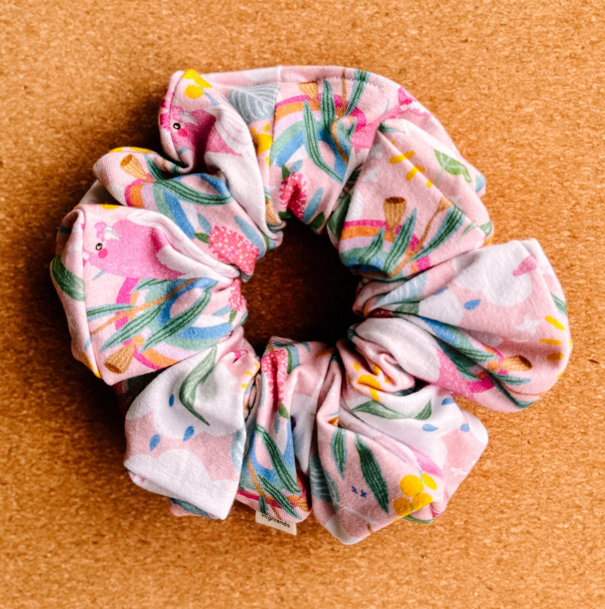 Pink Australiana Cockatoo Scrunchie | XXL scrunchies | hair accessories | mothers day gift