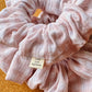 Pale Pink Gingham Scrunchie | XXL scrunchies | seersucker | hair accessories