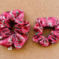 Vintage Christmas Floral Scrunchie