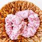 Daisy Candy Canes Scrunchie