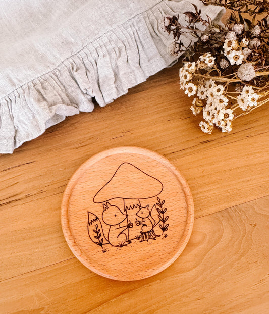 Wooden Coaster | cottagecore tea party | eco friendly | coasters | homewares