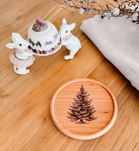 Wooden Coaster | Alpine Christmas tree | eco friendly | coasters | homewares