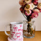 Pink Bow Mug | handprinted mug | cute ceramics | adorable ceramics | mother's day gift