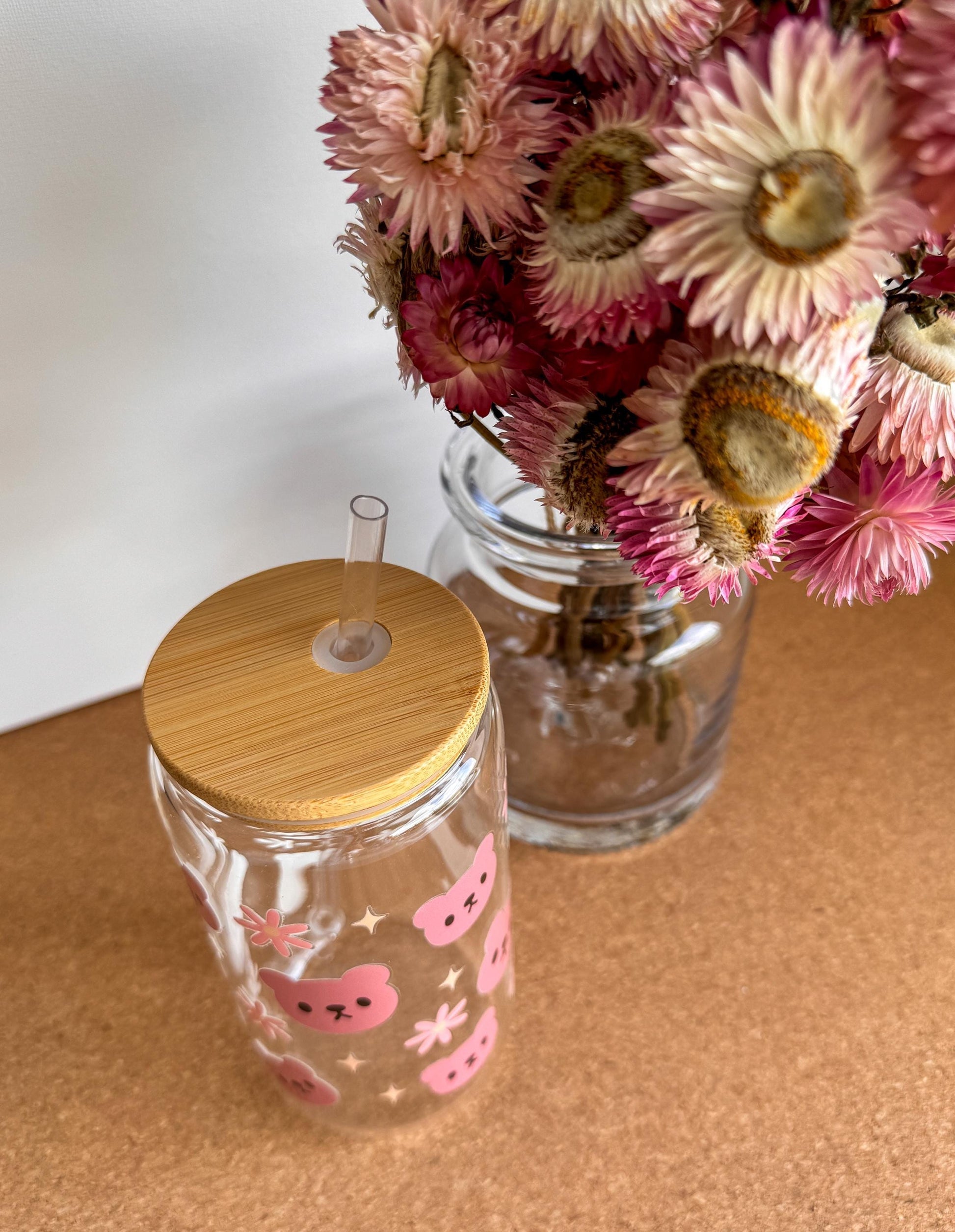 Adorable Bear Libbey glass can | Libbey cup | drinkware | gift ideas