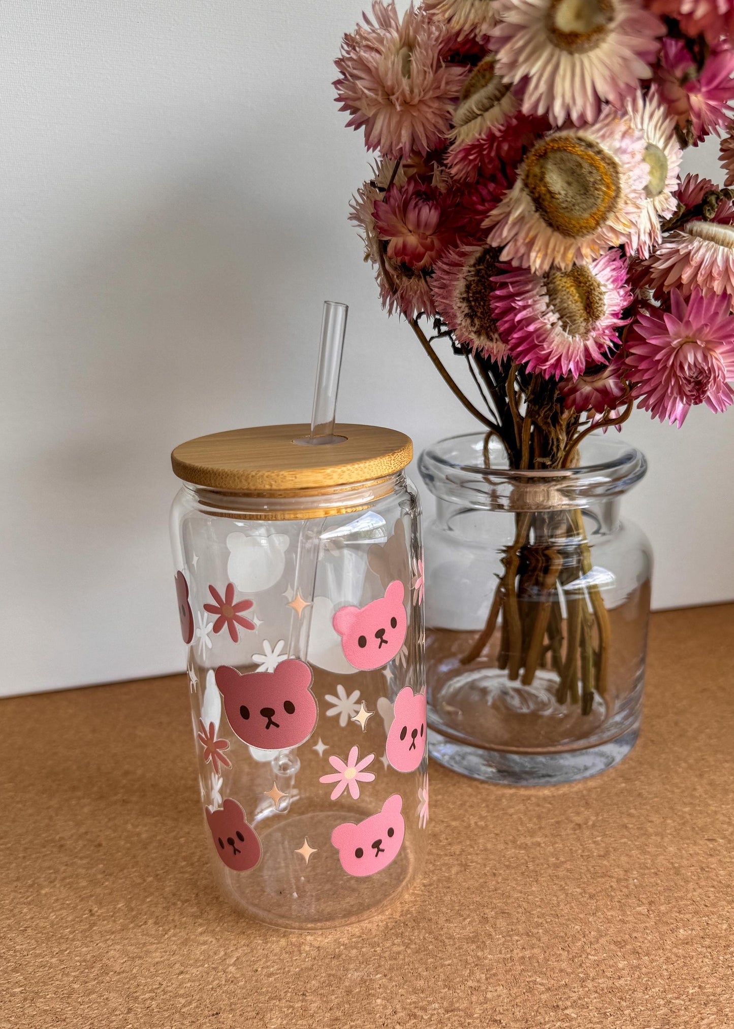 Adorable Bear Libbey glass can | Libbey cup | drinkware | gift ideas