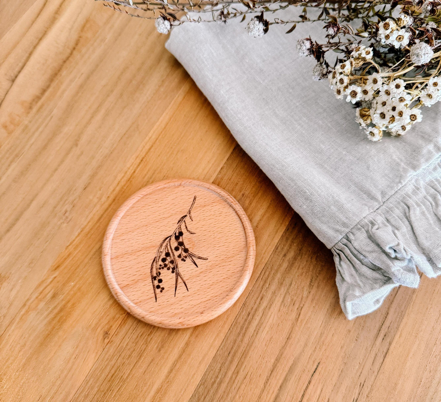 Wooden Coaster | Australian Wattle | eco friendly | coasters | Australiana