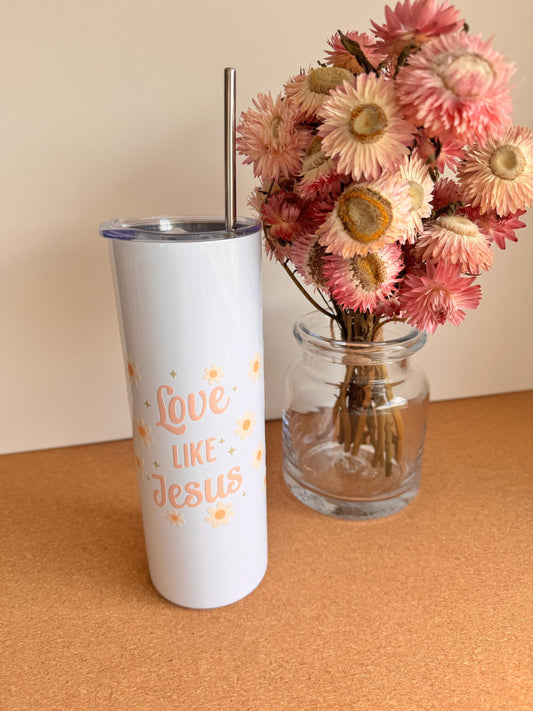 Love like Jesus 20oz skinny tumbler | coffee mug | religious gift | mothers day gift idea