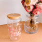 Adorable Coffee & Books glass can | libbey cup | drinkware | glass tumblers