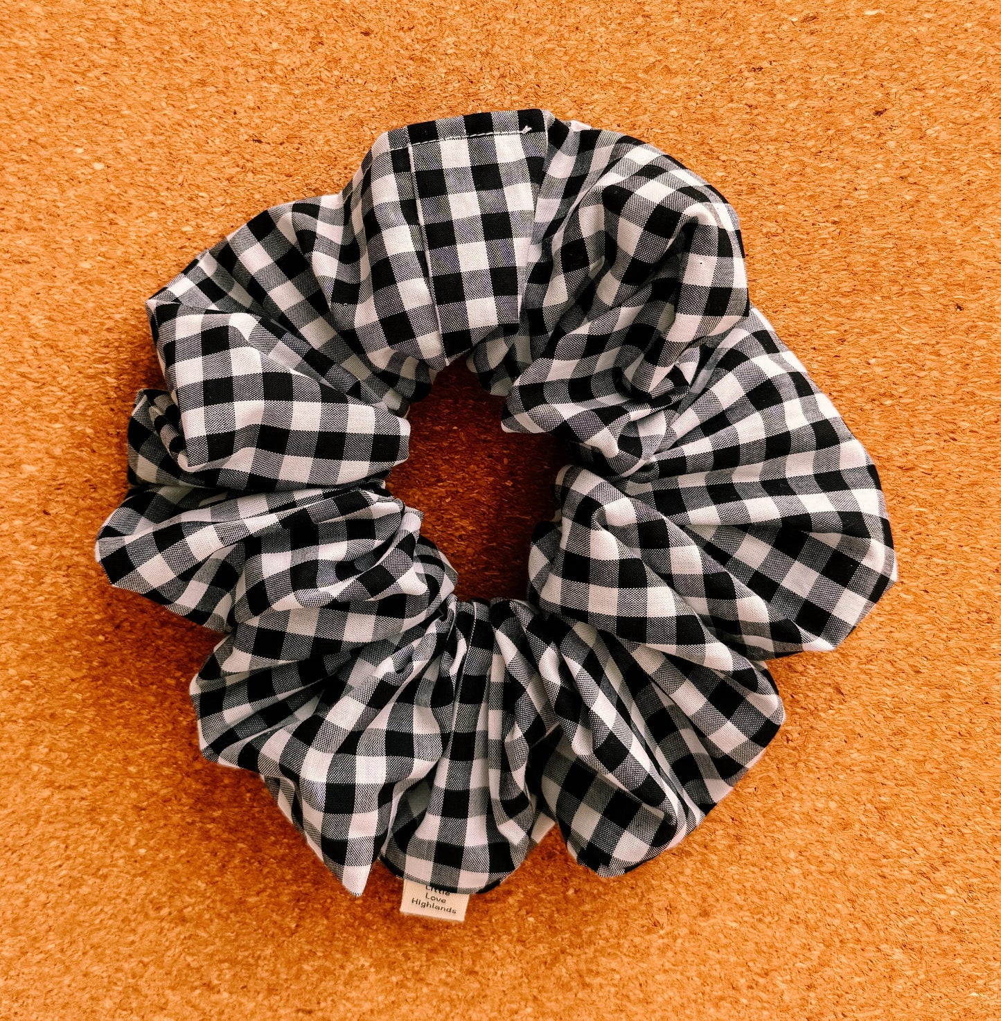 Black & White Gingham Scrunchie | gingham | mini me | gifts for her | XL scrunchie